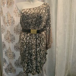 One Shoulder Palm Desert Dress